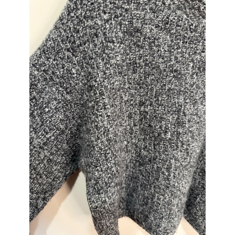 Reformation Lotto Wool Sweater Heathered Gray‎ Sz M Cropped - Picture 4 of 6